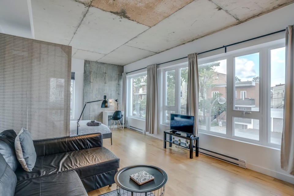 Living room, Seating area, City view