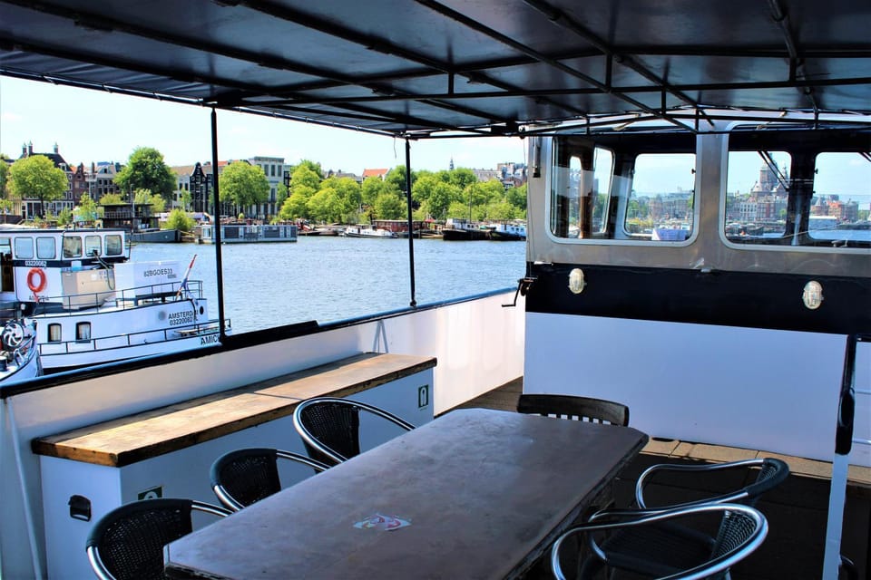 Vita Nova Docked boat in Amsterdam