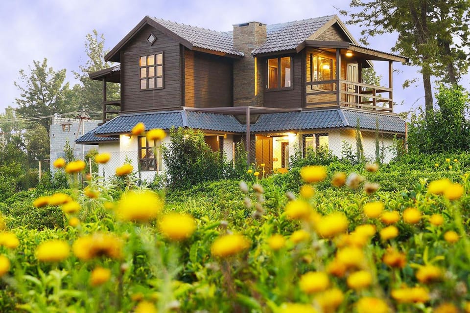Property building, Decorative detail, Garden view