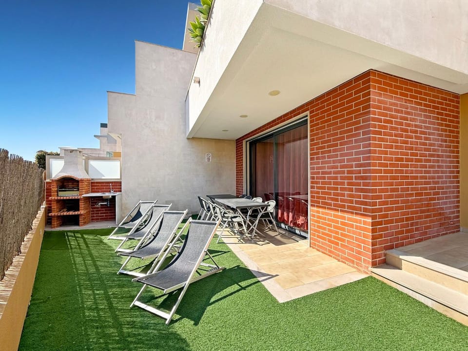 Property building, Patio, Spring, Day, View (from property/room), Balcony/Terrace, sunbed