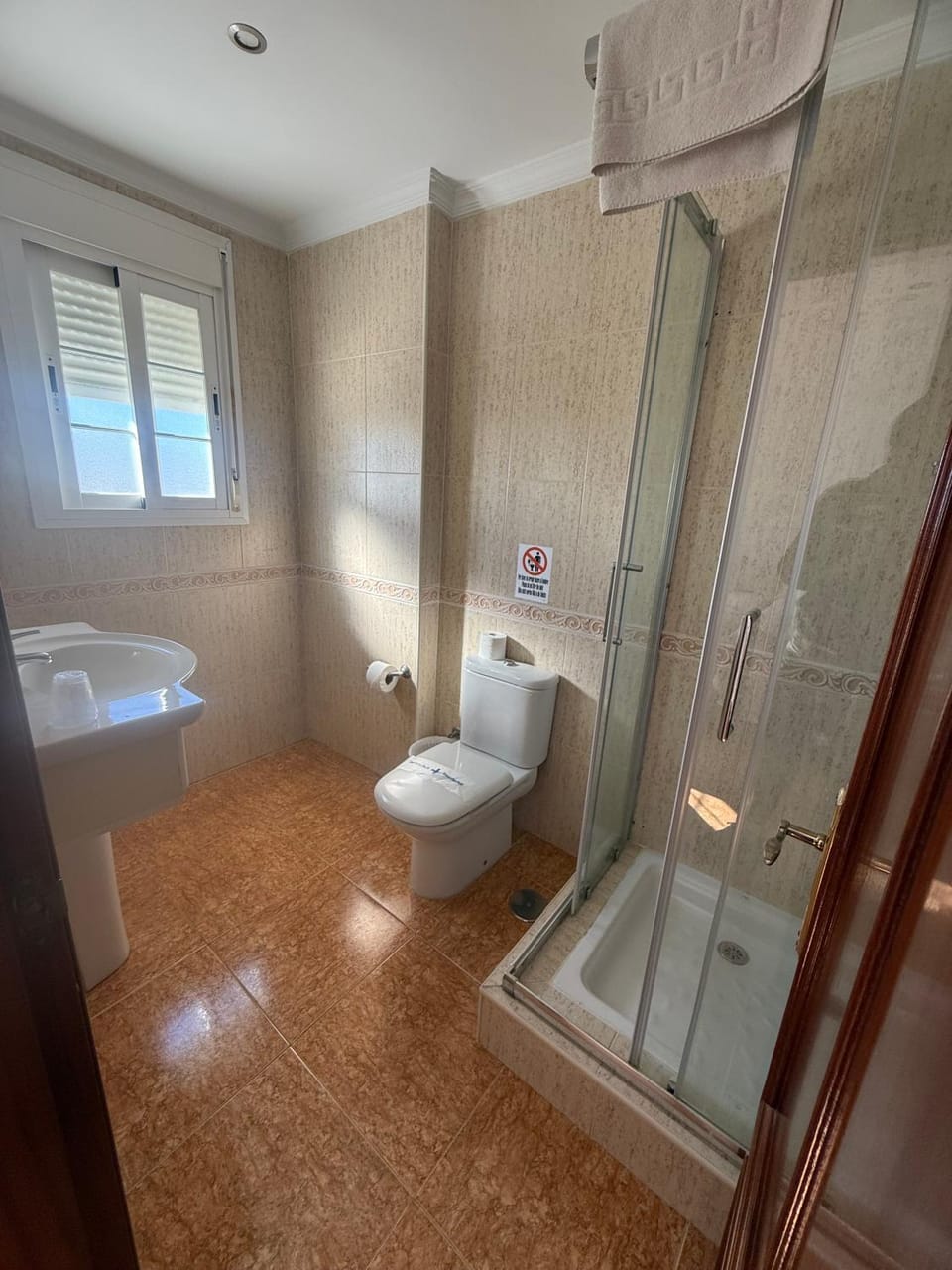 Toilet, towels