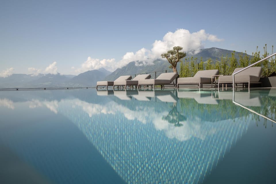 Natural landscape, Hiking, Mountain view, Pool view, Swimming pool, sunbed