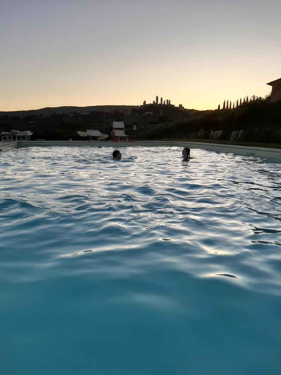 Landmark view, Swimming pool, Sunset