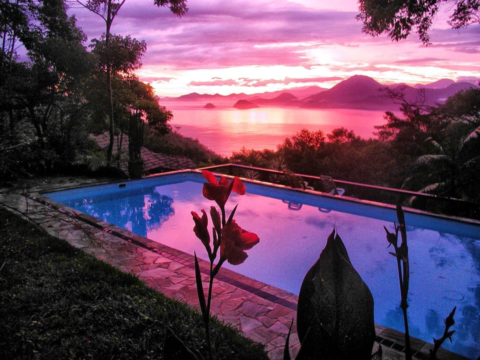 Swimming pool, Sunset