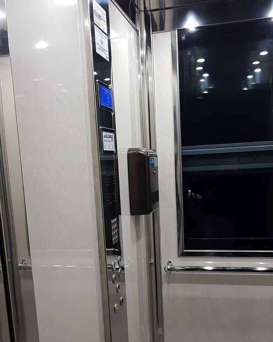 Property building, Text overlay, elevator