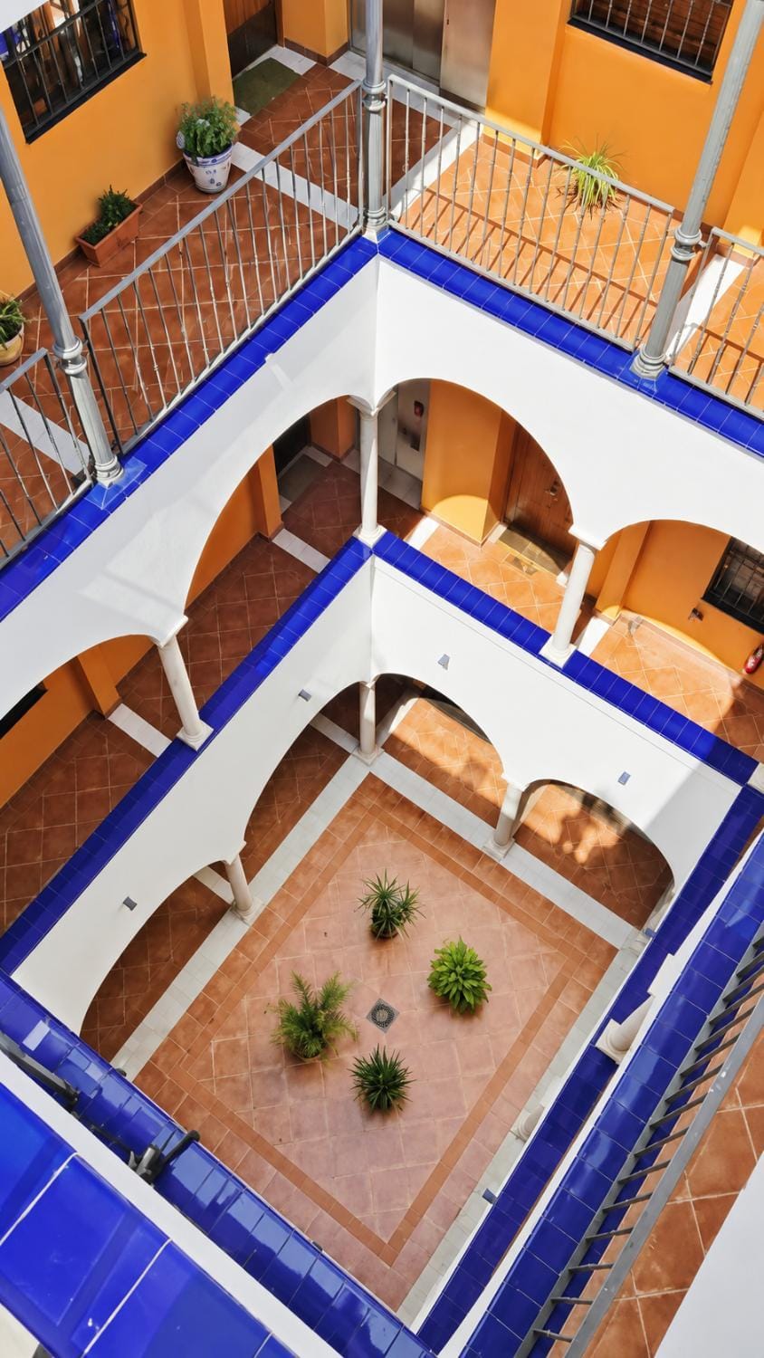 Property building, Patio, Day, Bird's eye view, Garden, Garden view, Inner courtyard view