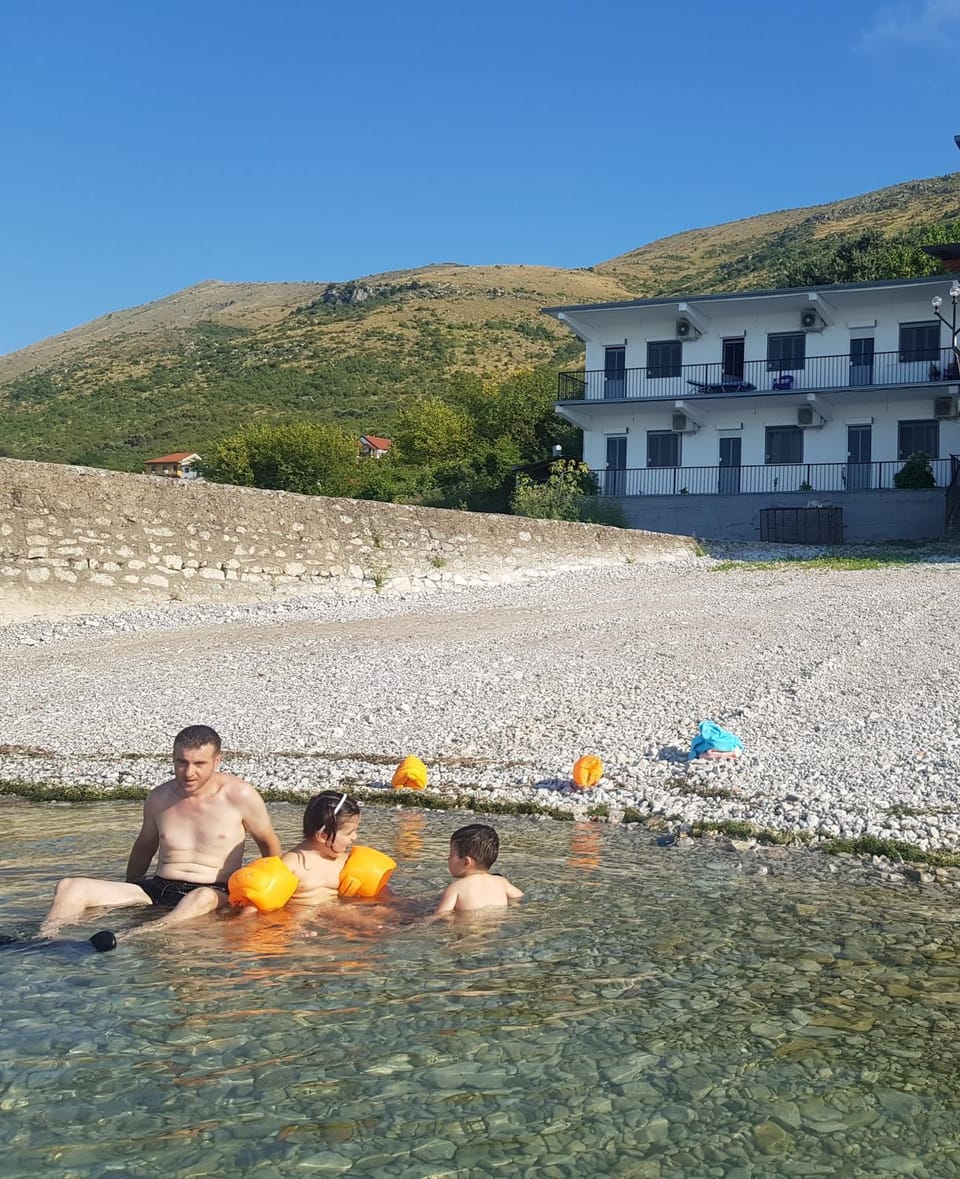 People, Beach, Lake view, group of guests