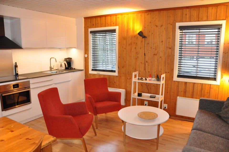 Kitchen or kitchenette, Living room, Seating area