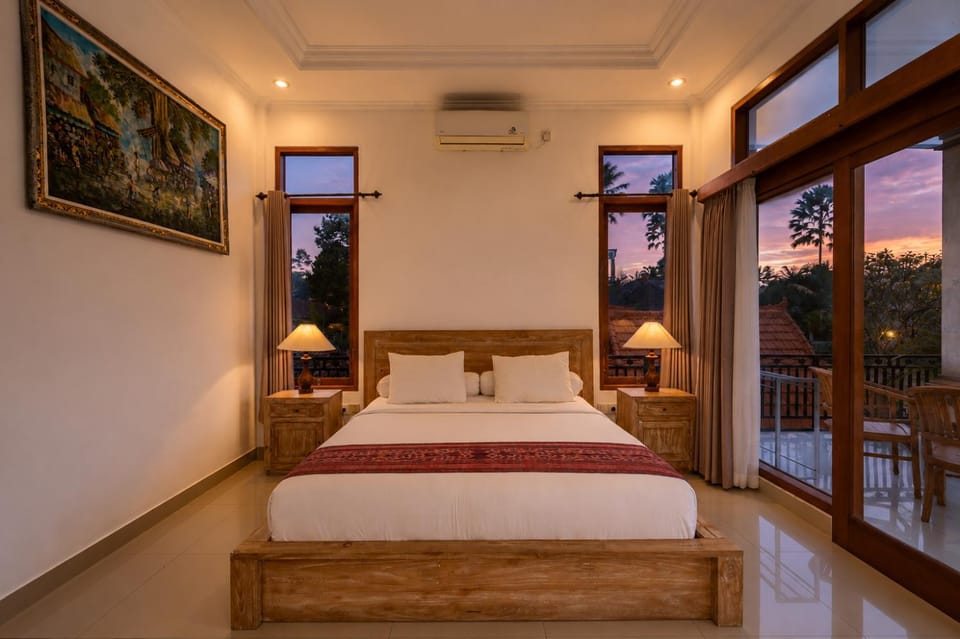 Bed, View (from property/room), Balcony/Terrace, Photo of the whole room, Bedroom, air conditioner