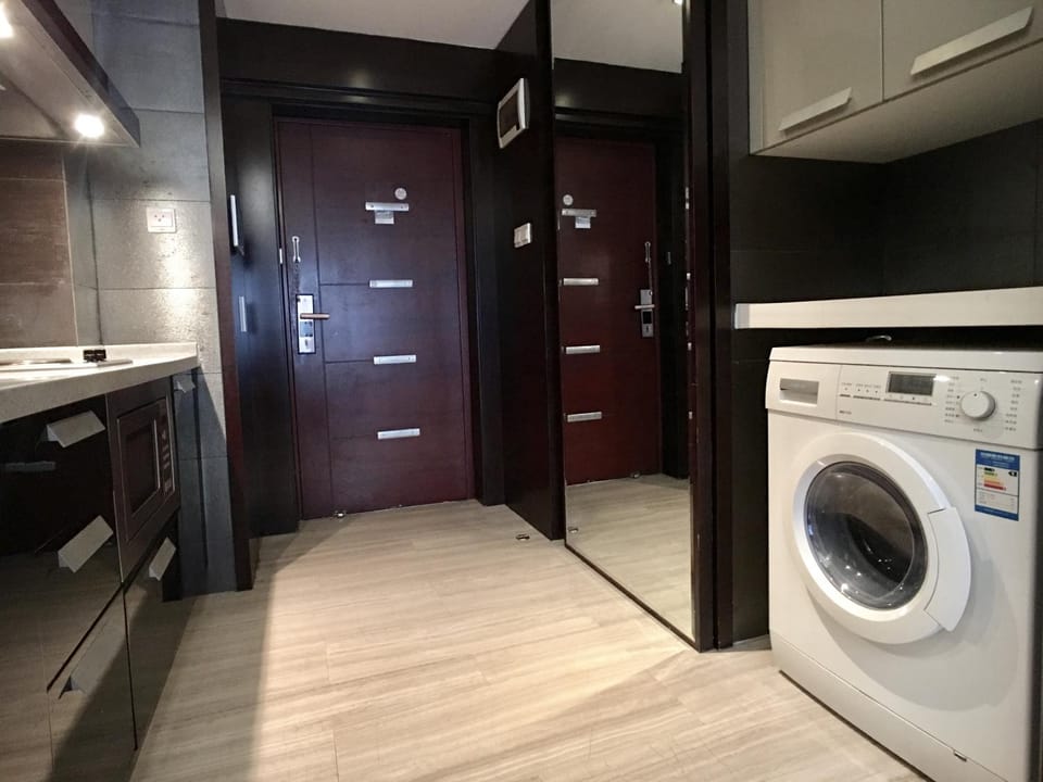 Bathroom, washing machine, dryer