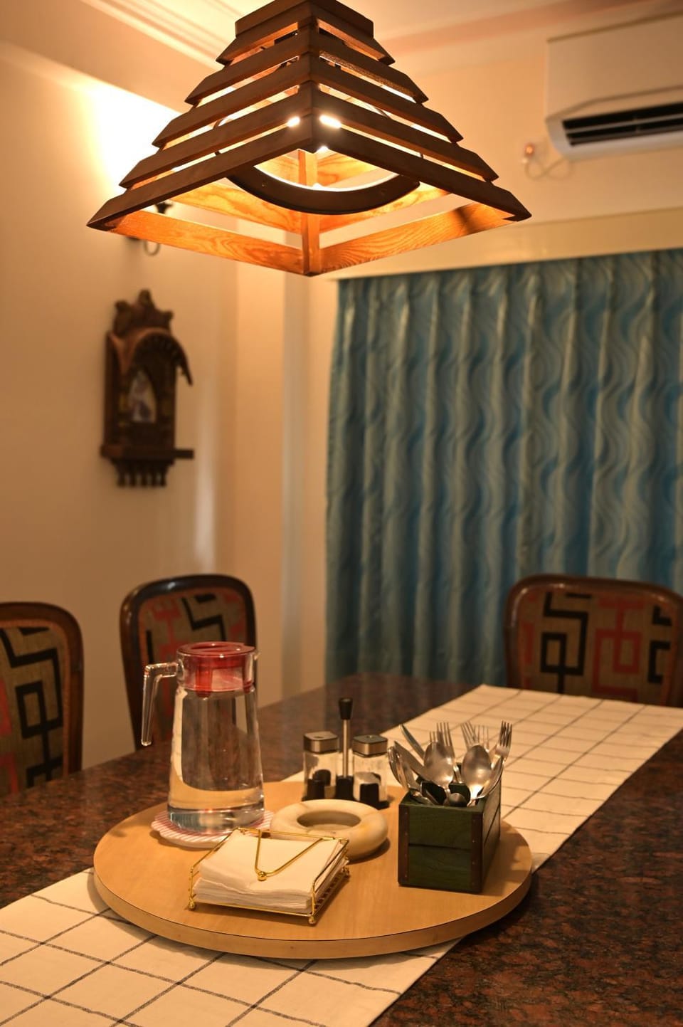 Dining area, air conditioner