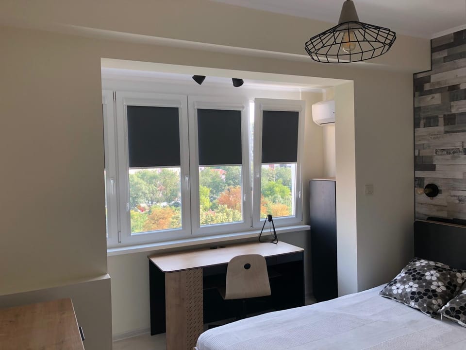 Photo of the whole room, Mountain view