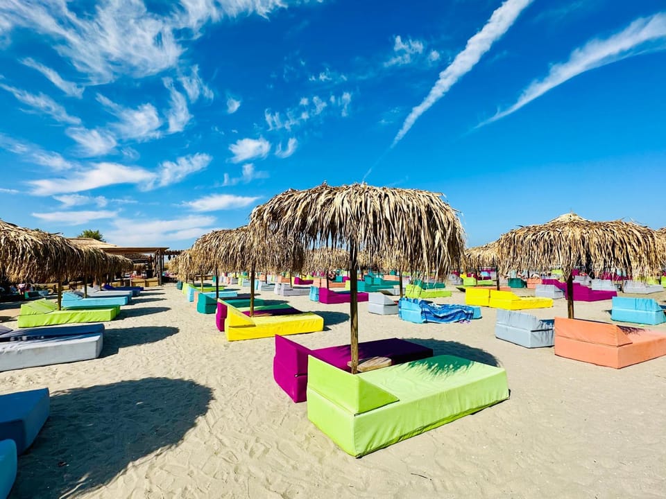 Day, Beach, sunbed