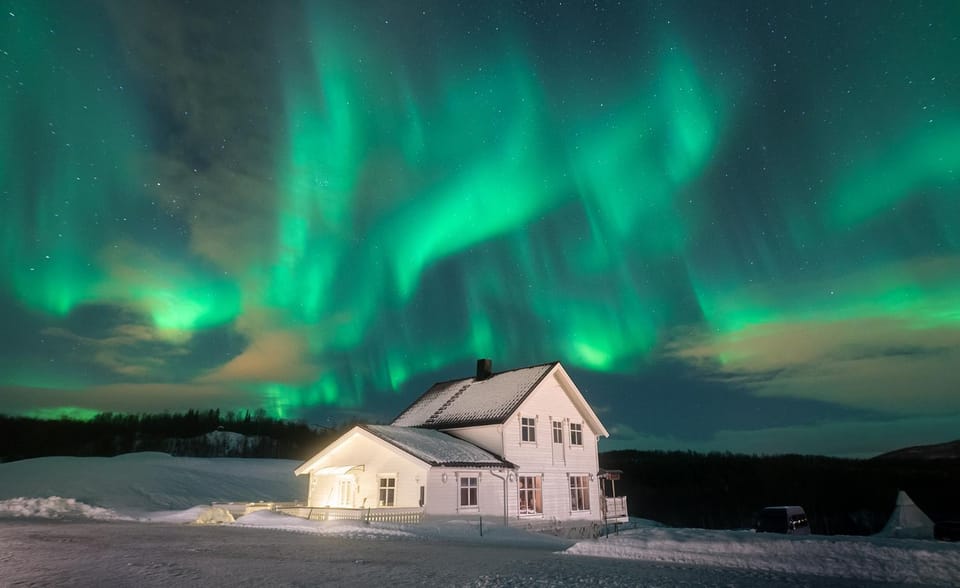Property building, Night, Natural landscape, Winter