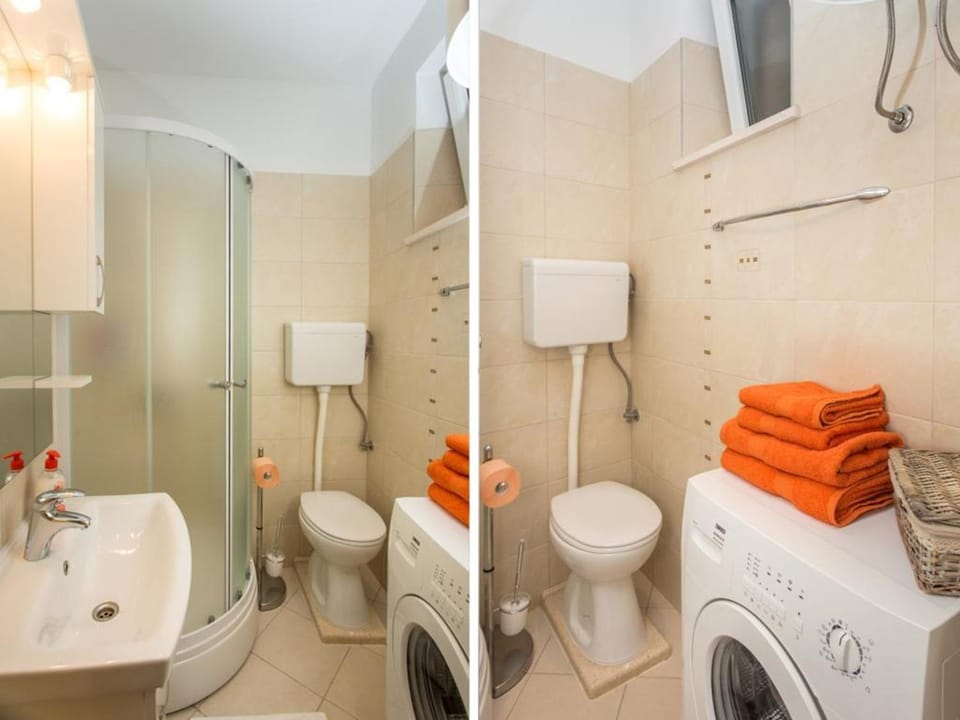 Shower, washing machine