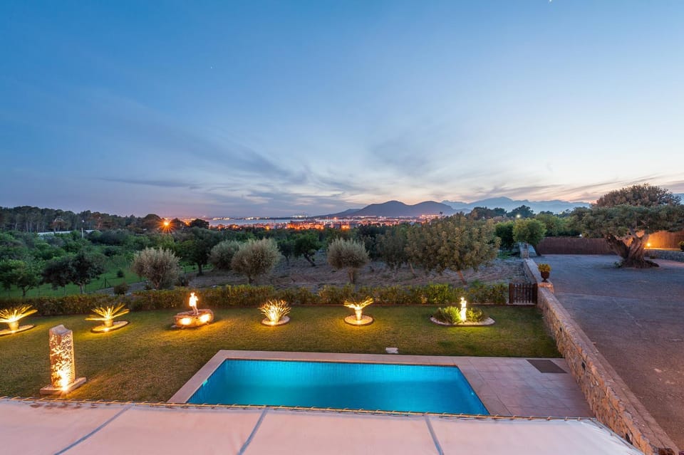 Pool view, Sunset