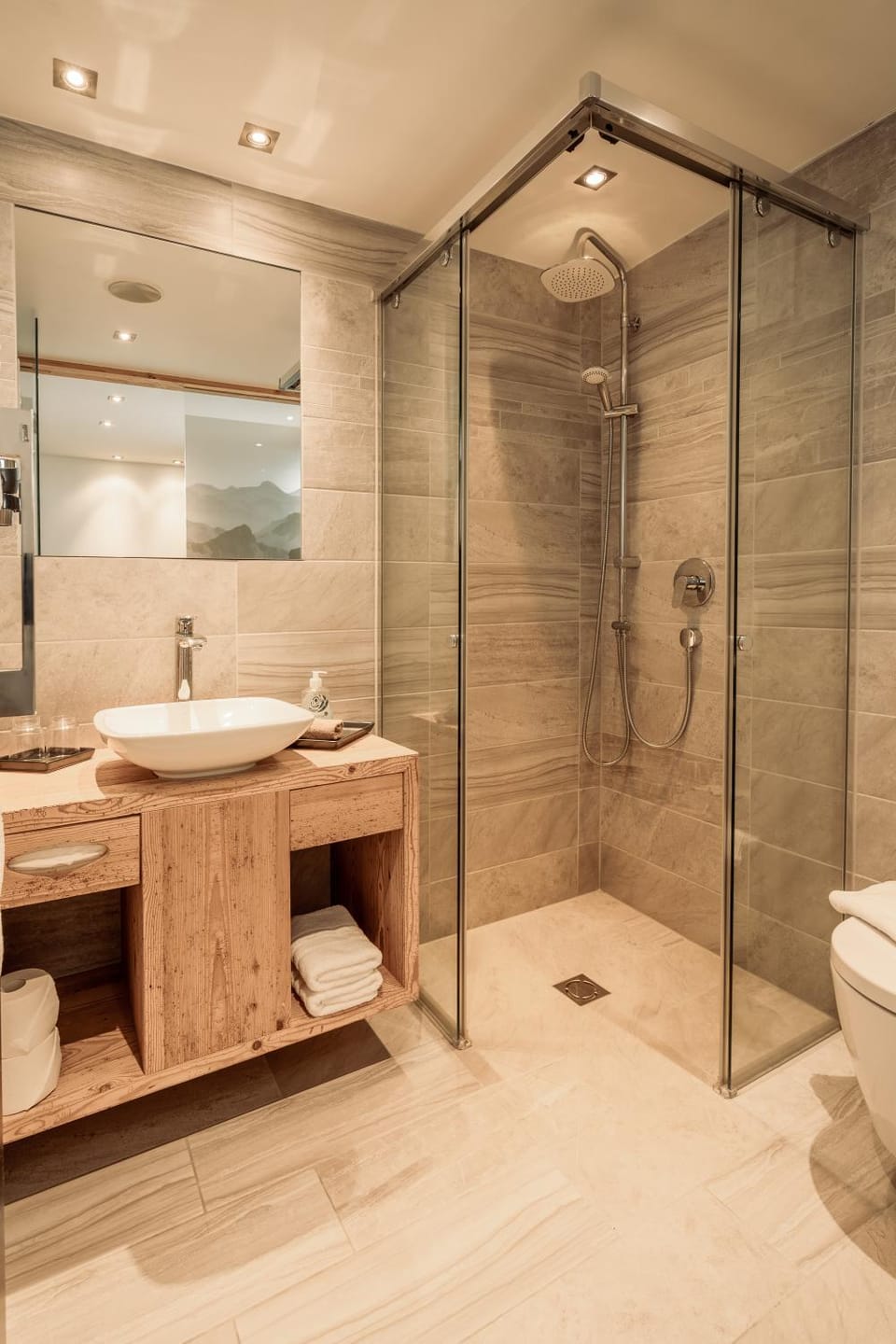 Shower, Toilet, towels