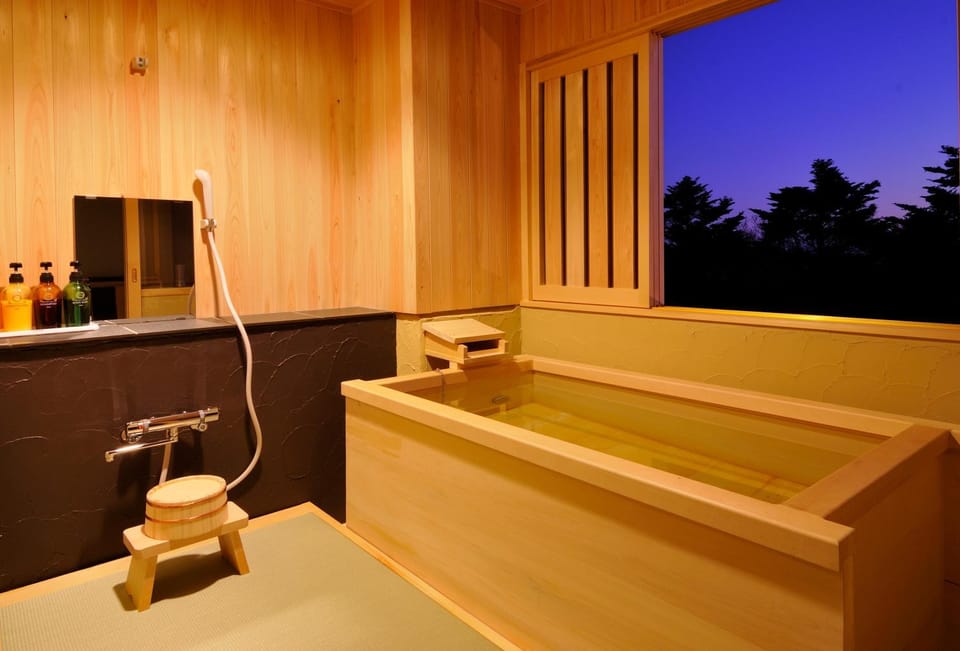 Hot Spring Bath, Bathroom, View (from property/room), Open Air Bath
