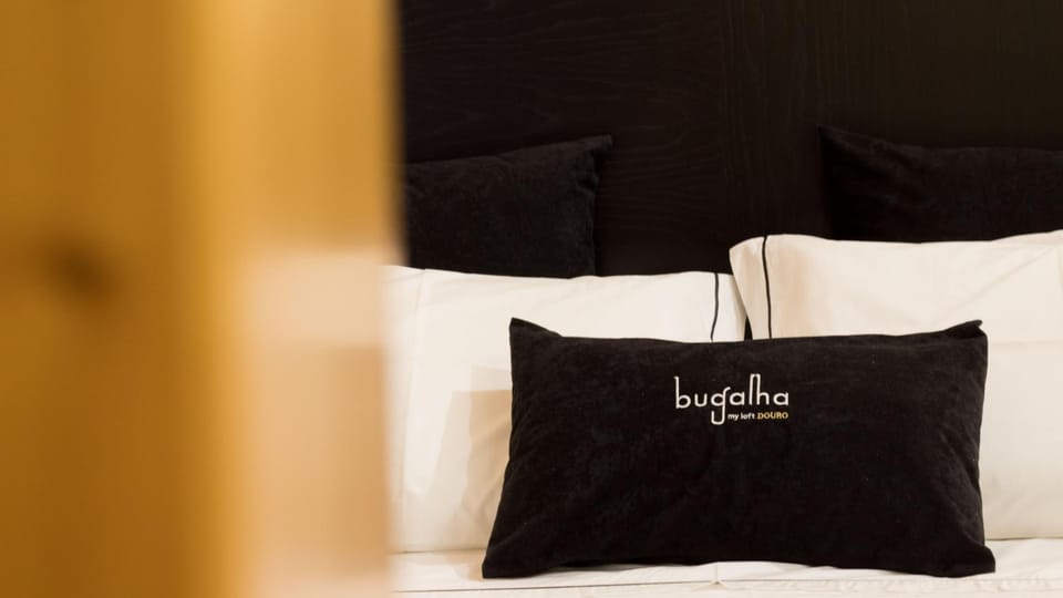 Bed, Property logo or sign