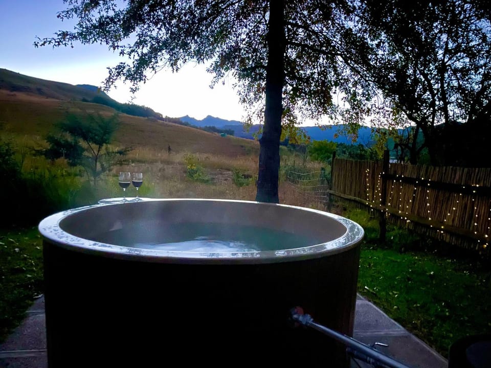 Hot Tub, Mountain view, Sunset