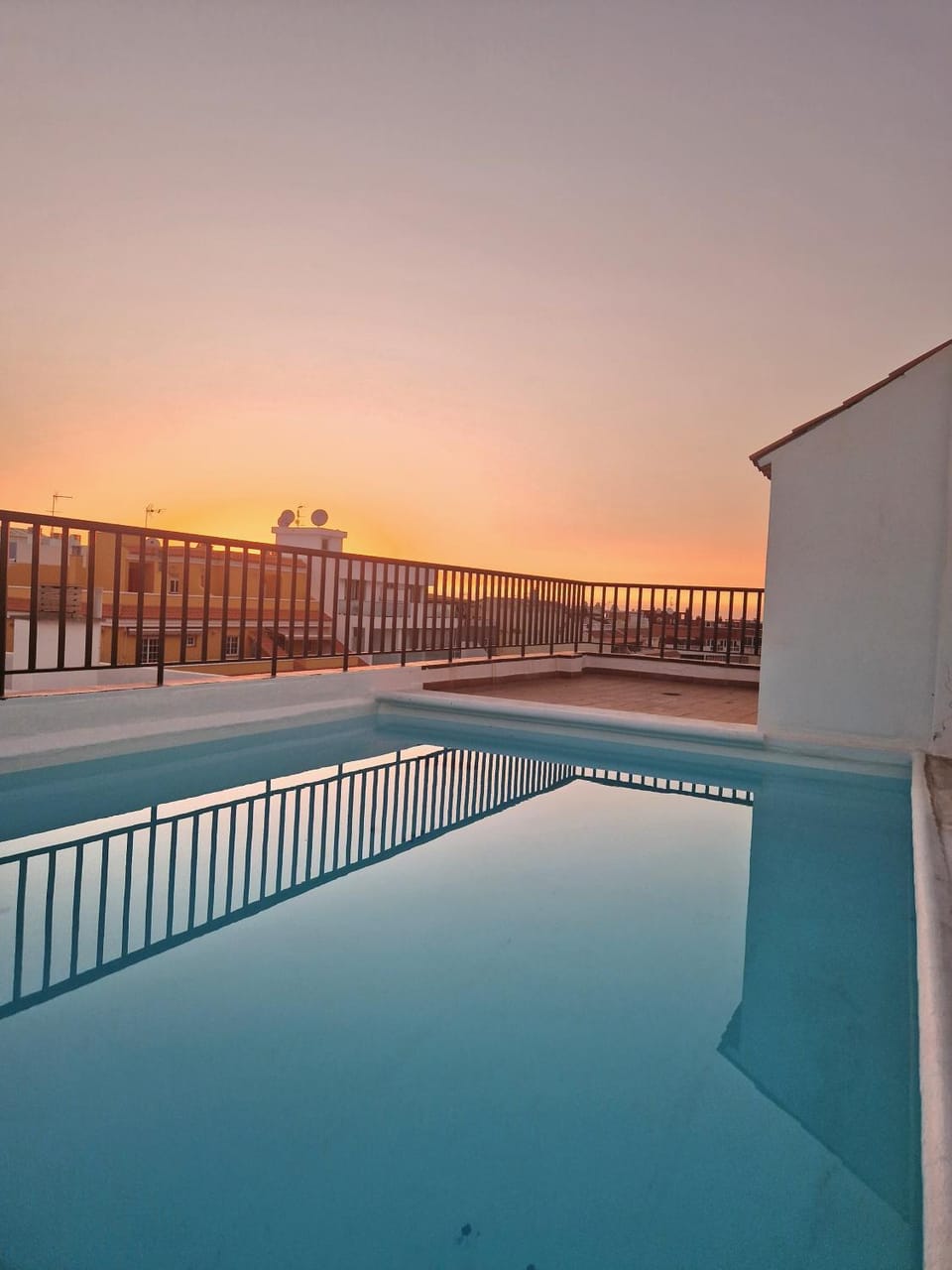 Pool view, Swimming pool, Swimming pool, Sunset