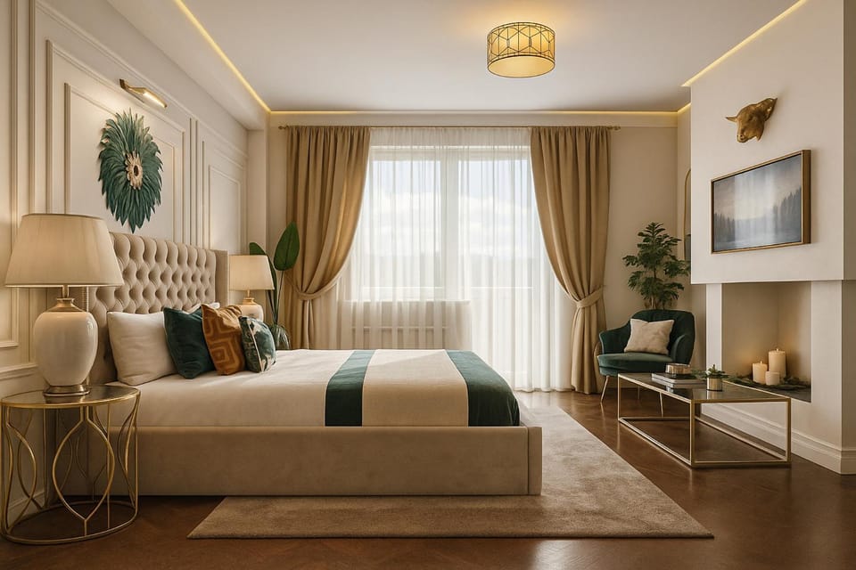 Bed, TV and multimedia, Photo of the whole room, Bedroom