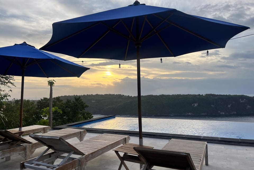 Swimming pool, Swimming pool, Sunset