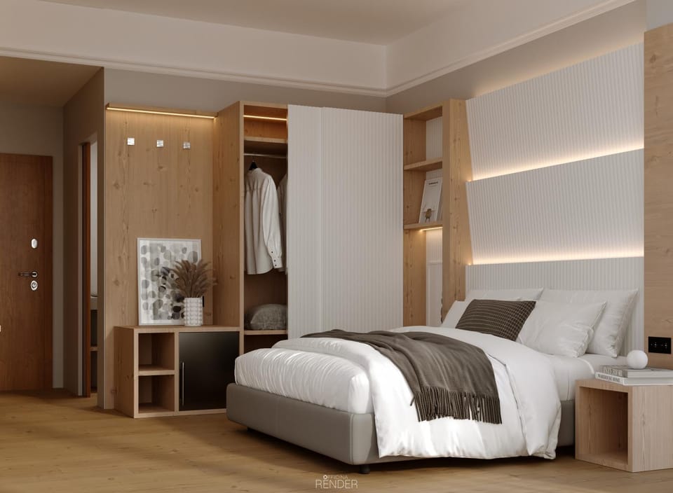Bed, Bedroom, wardrobe