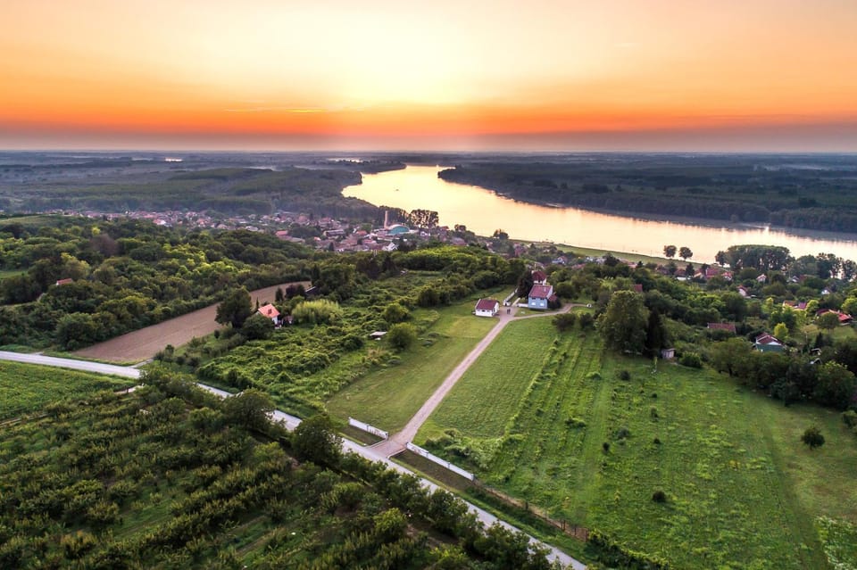 Neighbourhood, Bird's eye view, River view, Sunset