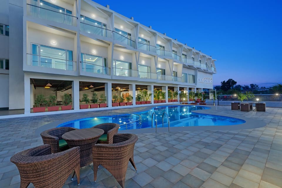 Swimming pool, Sunset