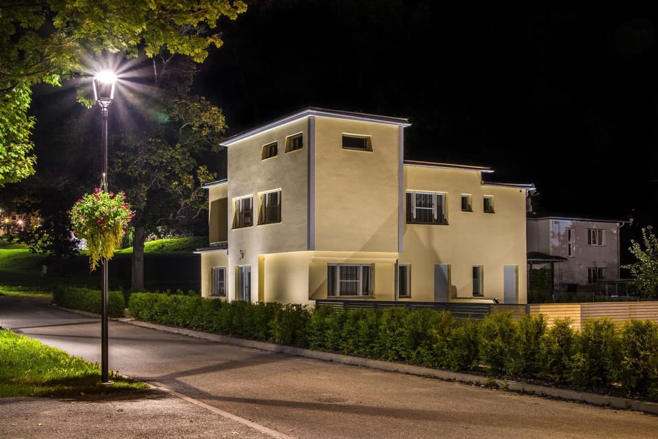 Property building, Night, Street view
