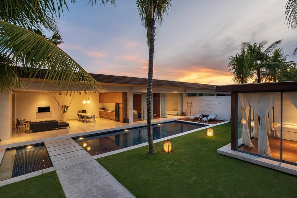 Swimming pool, Sunset