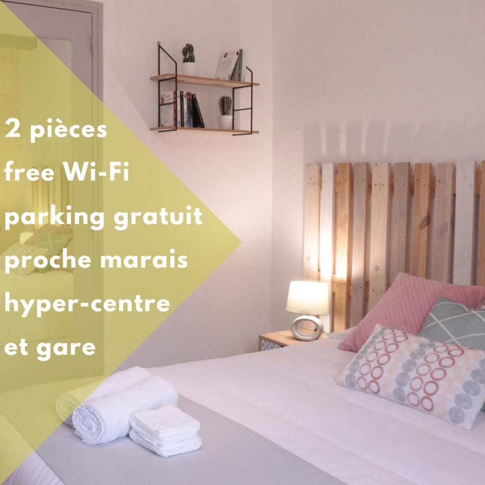 Le Vaillant, appartement T2, proche gare, hyper-centre et marais, 1 à 2 personnes, WIFI Apartment in Bourges