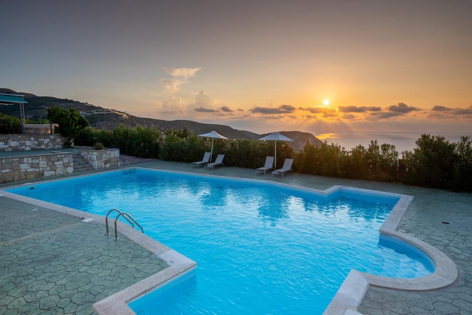 Swimming pool, Sunset
