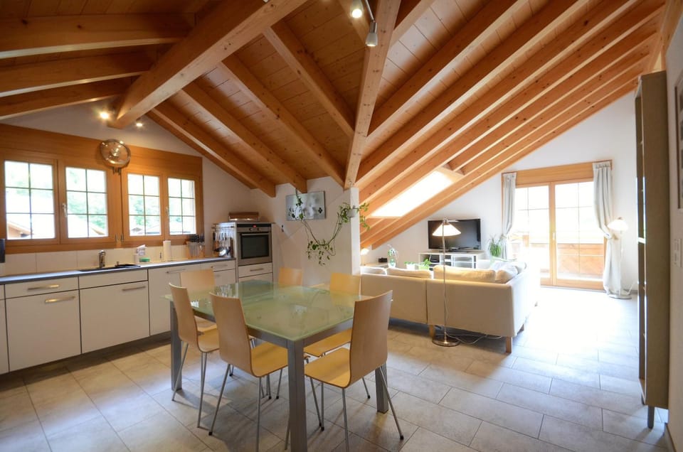 Kitchen or kitchenette, Living room, Dining area