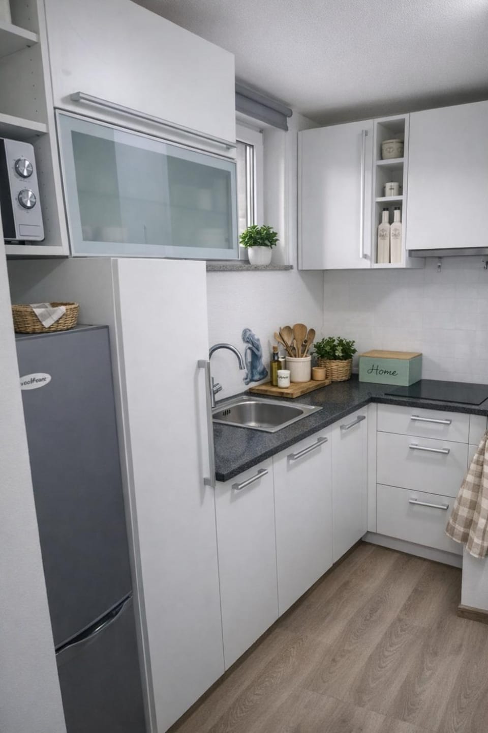 Kitchen or kitchenette, stove, kitchen