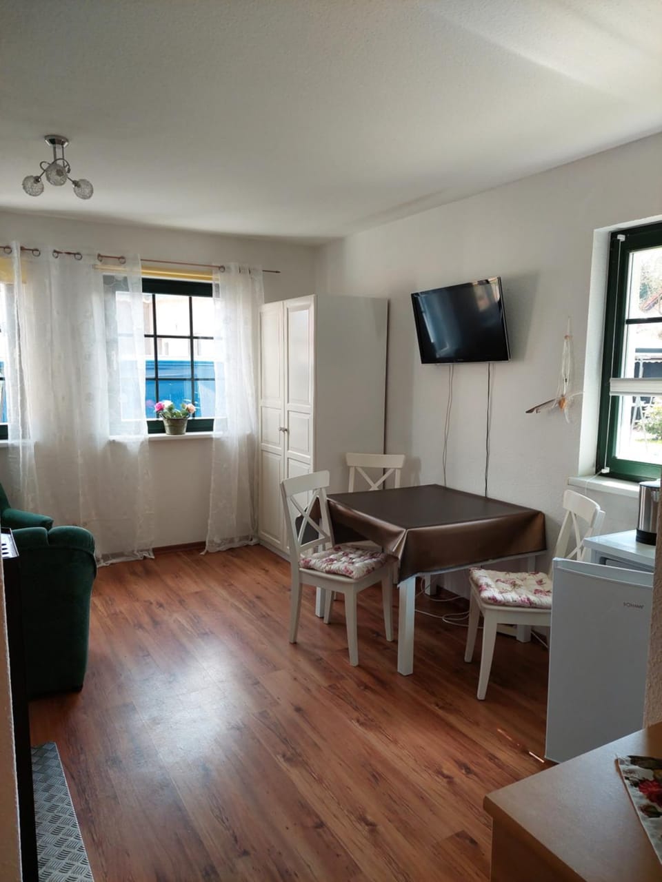 Living room, kitchen