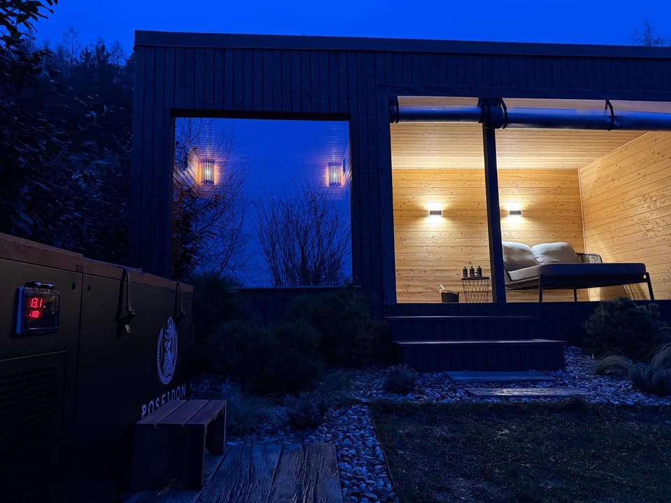 Night, Garden, Sauna, Spa and wellness centre/facilities, Garden view