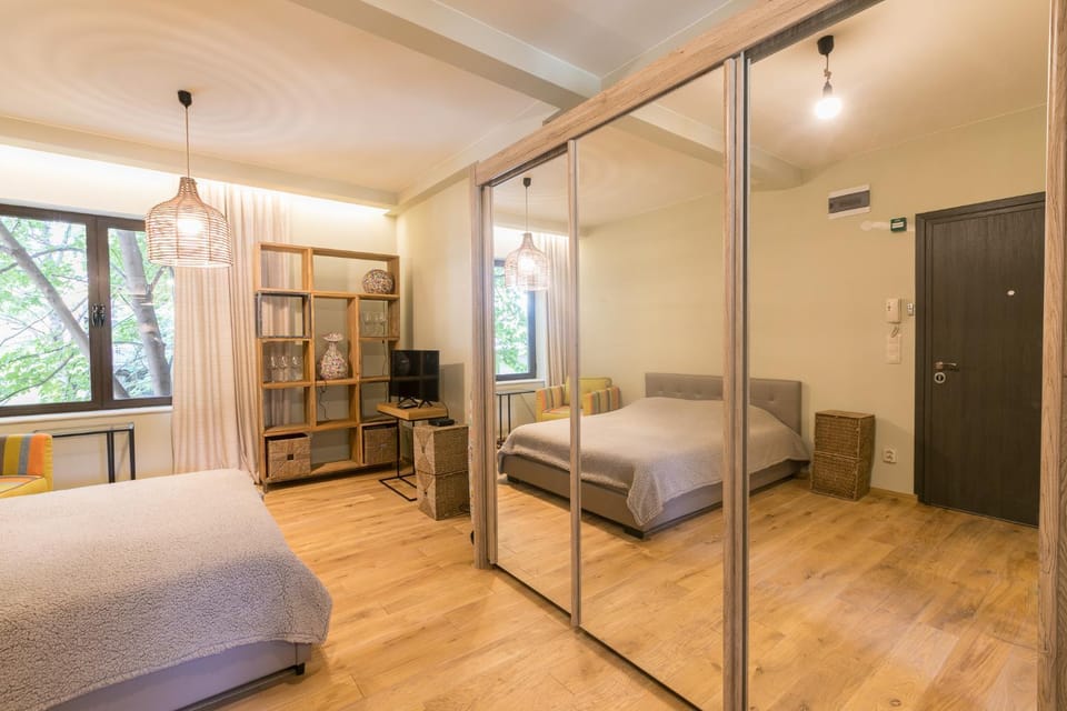 Photo of the whole room, hair dresser, wardrobe