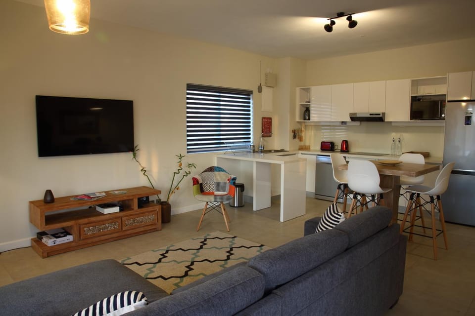 TV and multimedia, Kitchen or kitchenette, Living room, Photo of the whole room, Seating area, Dining area