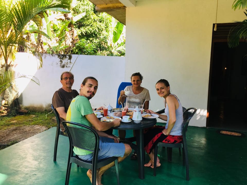 Breakfast, Asian breakfast, group of guests, Family
