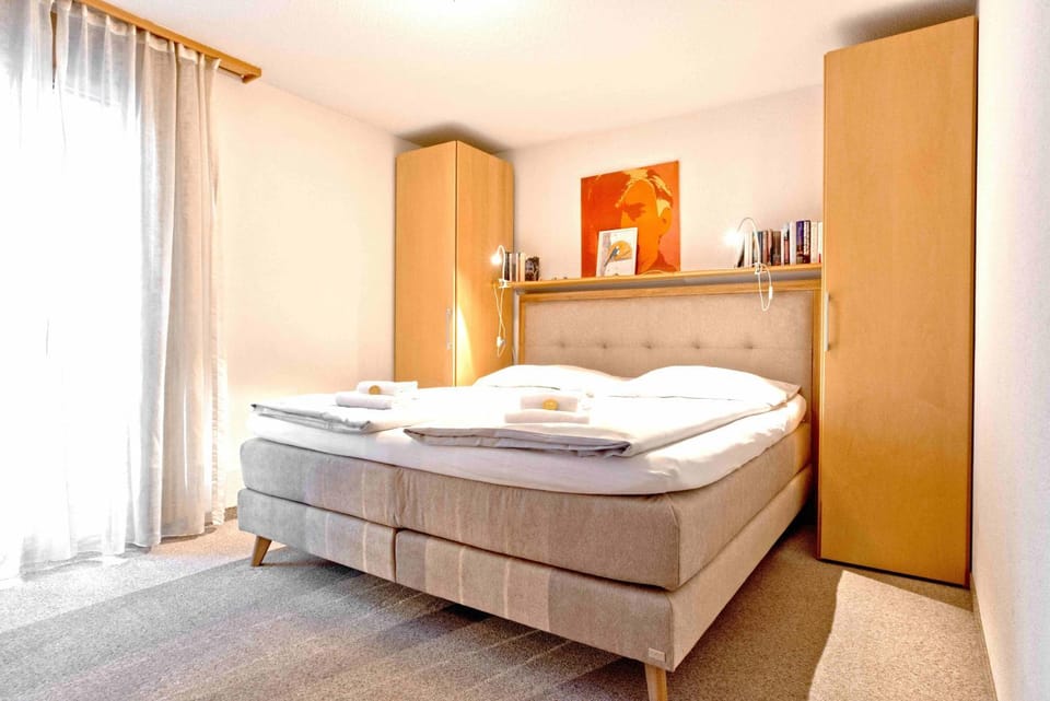 Bed, Photo of the whole room, Bedroom, towels, wardrobe