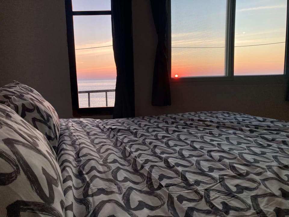 Bed, Natural landscape, Sunset