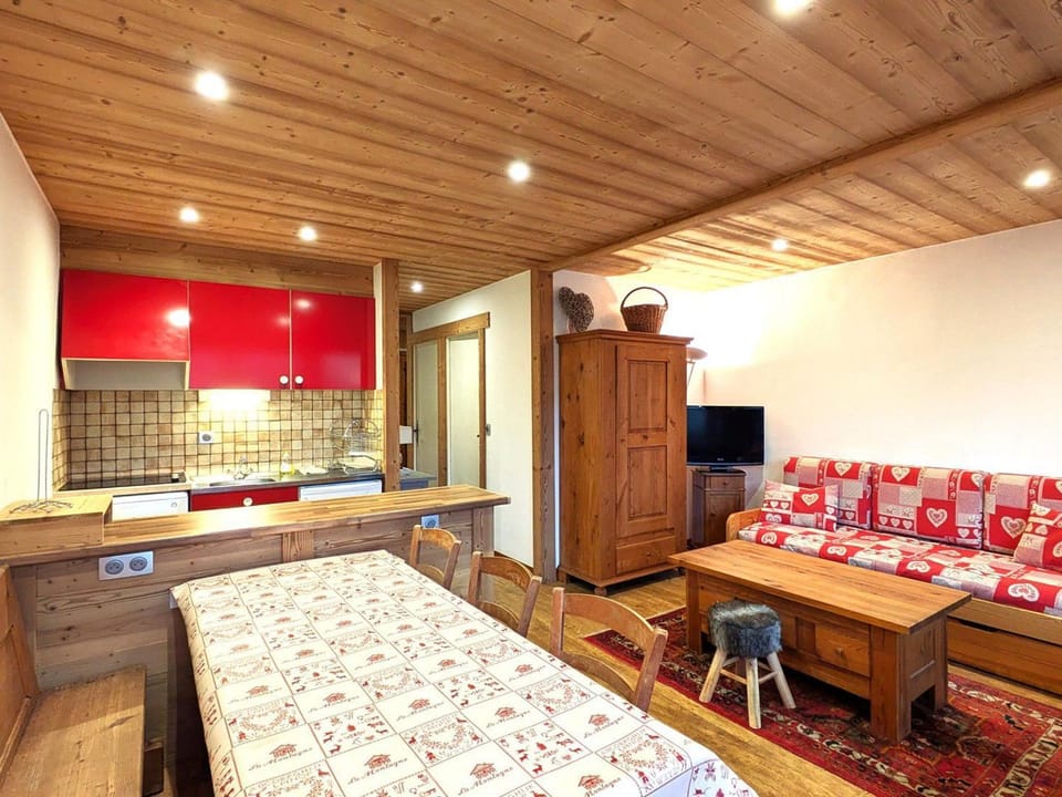 Appartement cosy 4-6 pers balcon, ski au pied, parking couvert - FR-1-459-27 Apartment in La Clusaz
