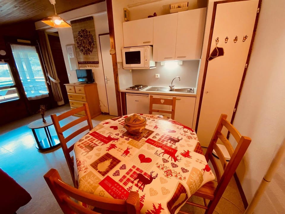 Charmant studio avec balcon et parking couvert, proche télémix et pistes, à La Clusaz - FR-1-459-61 Apartment in La Clusaz