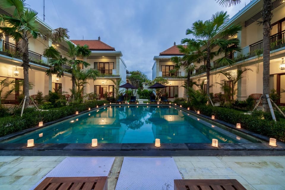 Property building, Garden view, Pool view, Swimming pool, Sunset