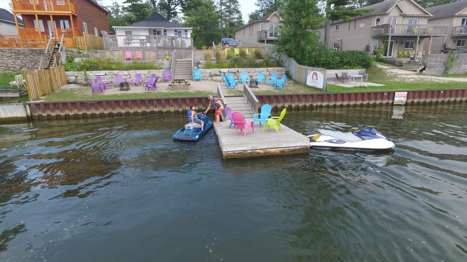 River view, group of guests