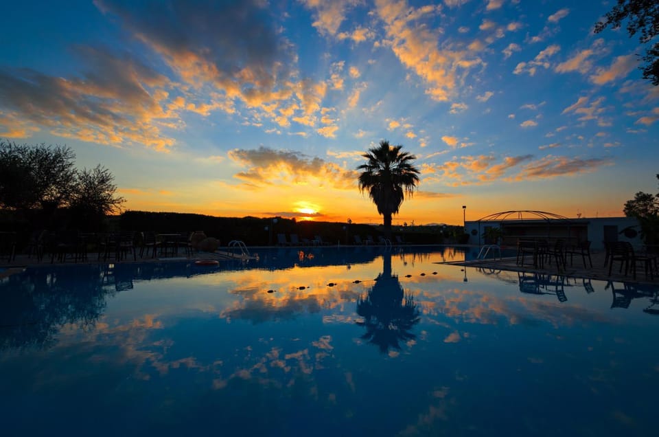 Swimming pool, Swimming pool, Sunset