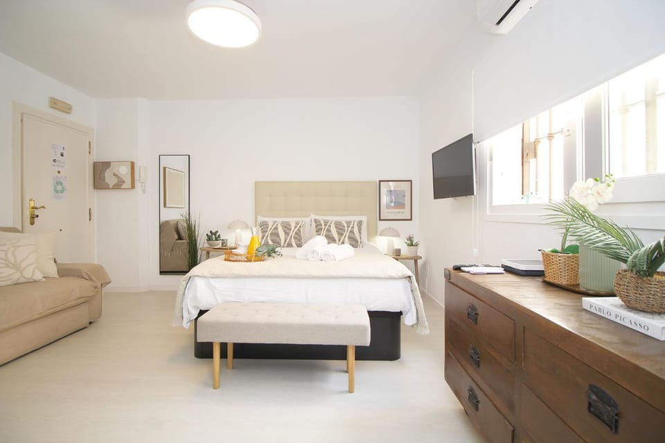 Bed, TV and multimedia, Living room, Photo of the whole room, Bedroom