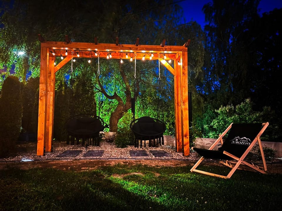 Night, Natural landscape, Garden, Garden, Garden view, sunbed